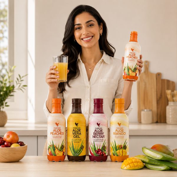 4-Pack Mix Gel Aloe Vera Forever® – Cure Aloe Vera 4 Saveurs 4 x 1 L