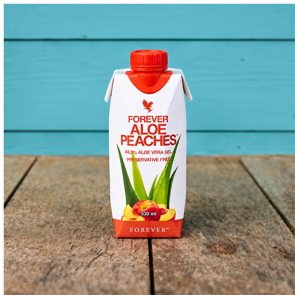 Forever Aloe Pêche® 330 ml x 12 | Boisson à l'Aloe Vera et à la Pêche