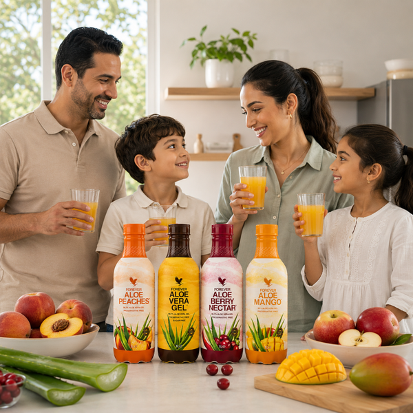 4-Pack Mix Gel Aloe Vera Forever® – Cure Aloe Vera 4 Saveurs 4 x 1 L