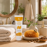 Crème Aloe Propolis Forever Living avec rayon de miel, propolis et serviettes de bain