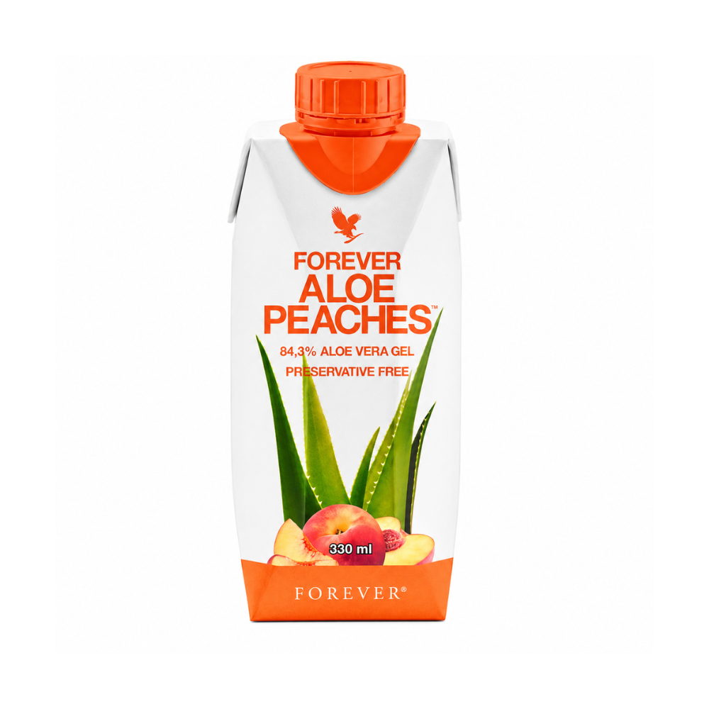Forever Aloe Pêche® 330 ml x 12 | Boisson à l'Aloe Vera et à la Pêche