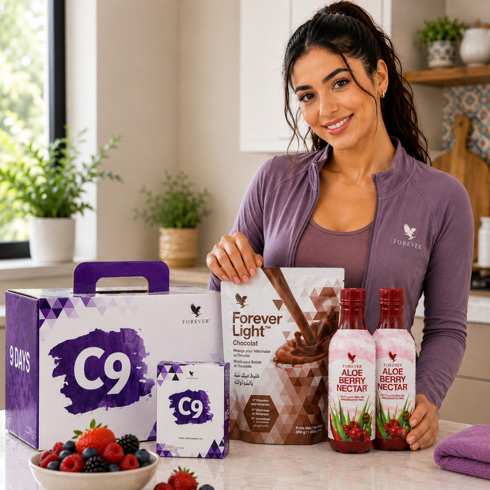 Programme C9™ Berry Chocolat Forever F.I.T. – détox 9 jours avec Aloe Berry Nectar et Forever Ultra Chocolat