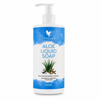 Aloe Liquid Soap™ Forever 473 ml, savon liquide hydratant à l'Aloe Vera, huile d'argan et jojoba sur fond blanc