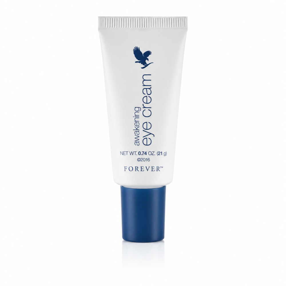 Crème Contour des Yeux Forever 21 ml à l'Aloe Vera sur fond blanc