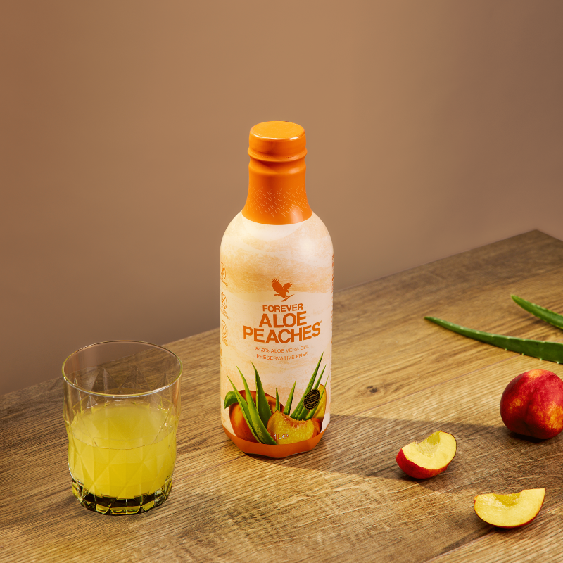 Aloe Pêche à l'Aloe Vera avec purée de pêche naturelle et vitamine C pour le bien-être quotidien