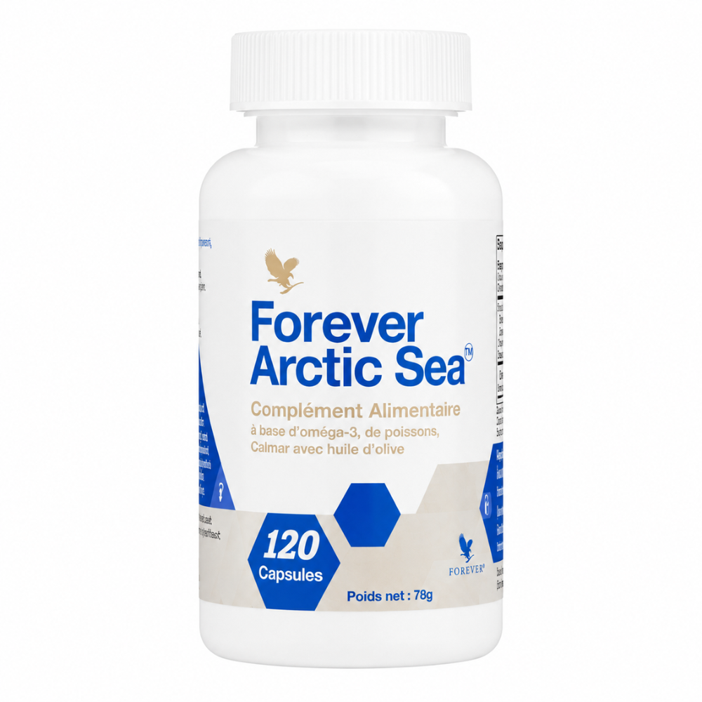Forever Arctic Sea™ 120 capsules - complément alimentaire Oméga-3 EPA et DHA à base d'huiles de poisson, de calamar et d'huile d'olive extra vierge