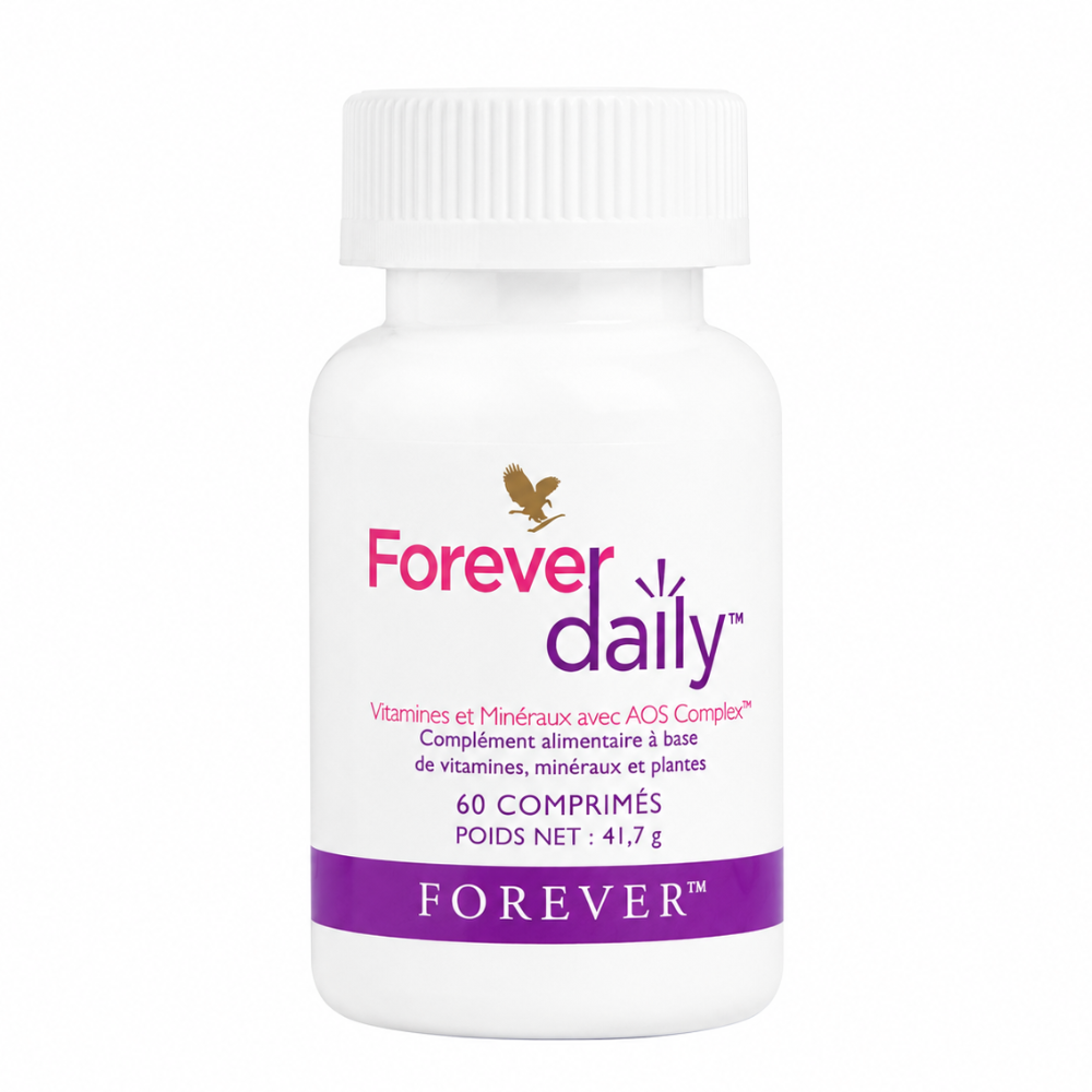 Forever Daily multivitamines et minéraux avec AOS Complex en flacon de 60 comprimés