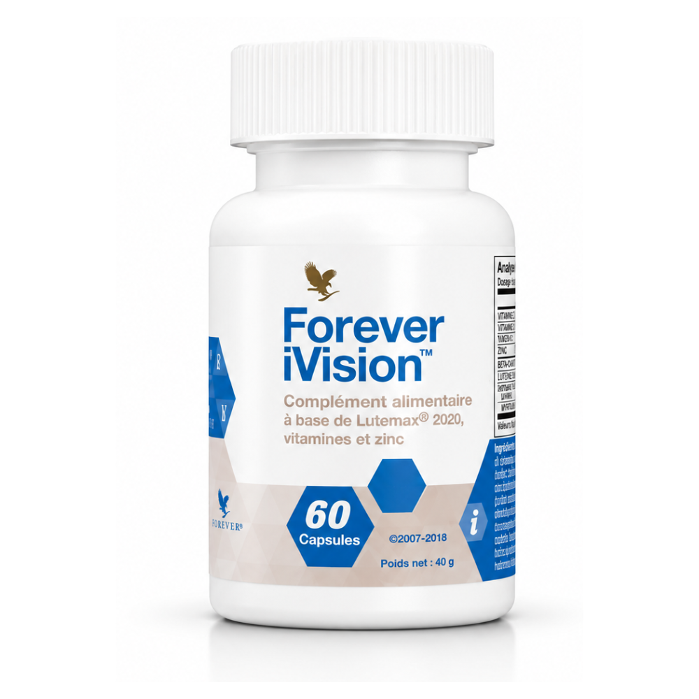 Packshot officiel de Forever iVision™, complément alimentaire à base de Lutemax®, vitamines A, C, E et zinc
