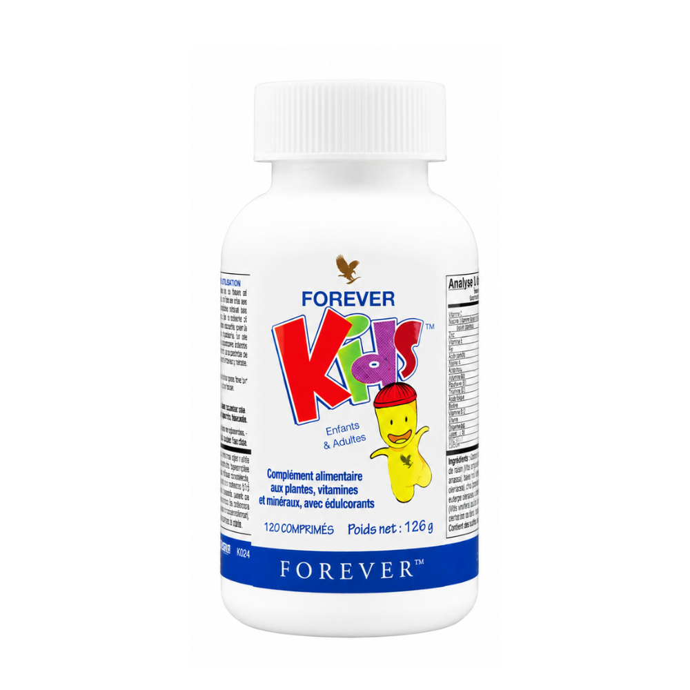 Forever Kids™ complément alimentaire à croquer goût fraise avec 12 vitamines et 2 minéraux pour enfants dès 4 ans