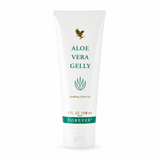 Gelée Aloès Forever Living au gel d'Aloe Vera stabilisé sur fond blanc