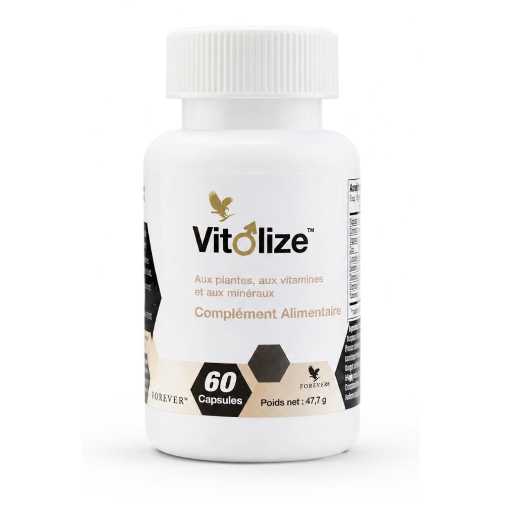 Vitolize Hommes™ Forever Living, complément alimentaire pour homme avec zinc, sélénium, vitamines et huile de pépins de courge